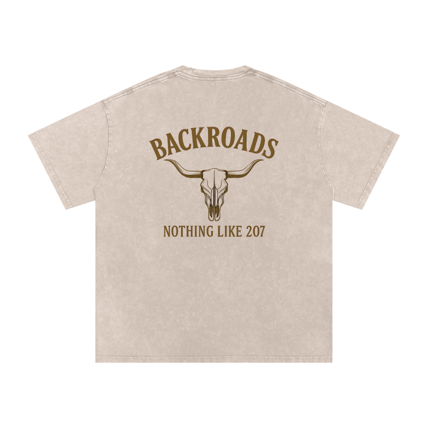 BACKROADS - Snow Washed Oversized Cotton T-Shirt