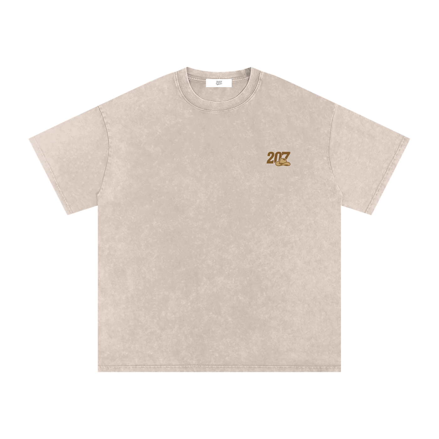 BACKROADS - Snow Washed Oversized Cotton T-Shirt
