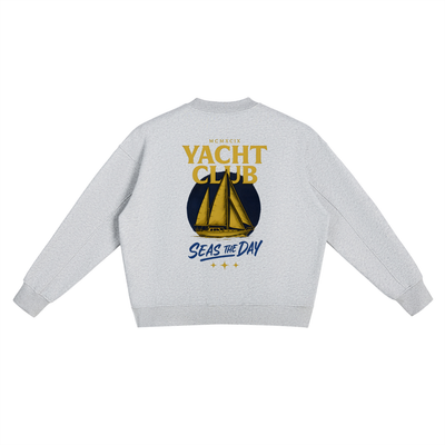 YACHT CLUB - Fleece Side Slit Crewneck Sweatshirt