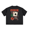 LUCKY 7'S - Boxy Half-Sleeve Raw-Edge T-Shirt
