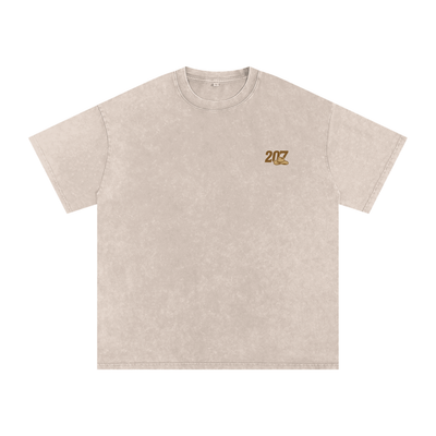 BACKROADS - Snow Washed Oversized Cotton T-Shirt