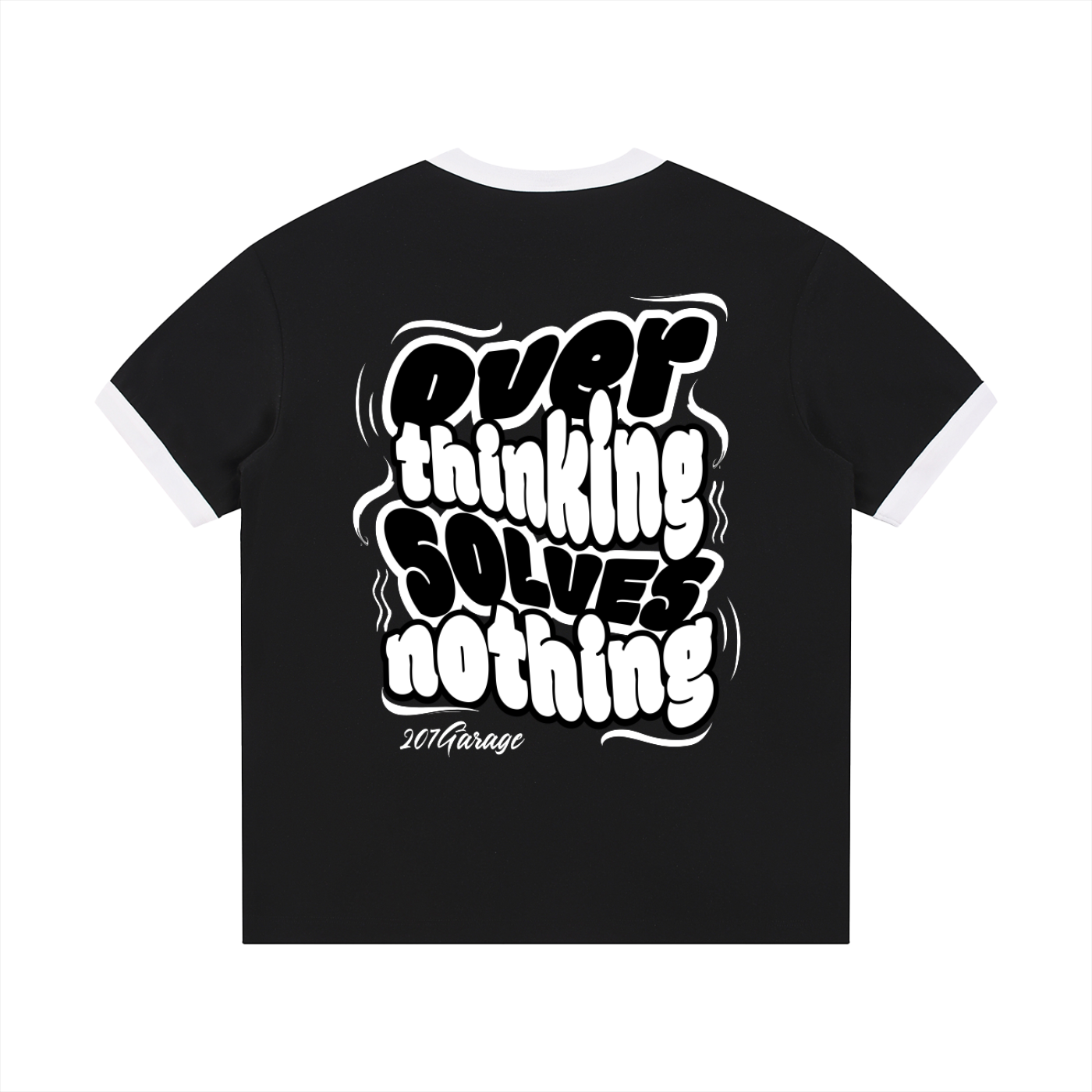 GOOD THINGS - Contrast Edge Ribbed Crewneck T-Shirt
