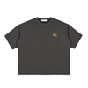 BASKETBALL - Boxy Half-Sleeve Raw-Edge T-Shirt