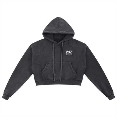 GOOD THINGS - Snow Washed Cropped Hoodie