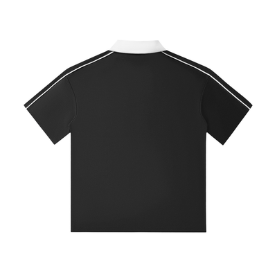 POKER - Contrast Collar Short-Sleeve Polo Shirt