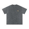 LUCKY 7'S - Snow Washed Oversized Cotton T-Shirt