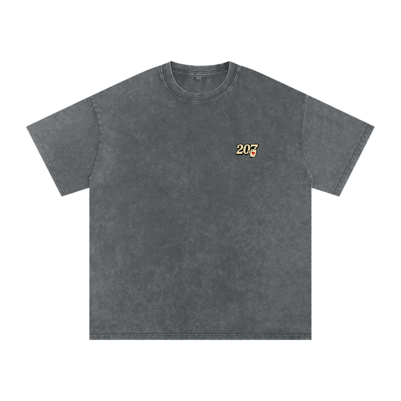 LUCKY 7'S - Snow Washed Oversized Cotton T-Shirt