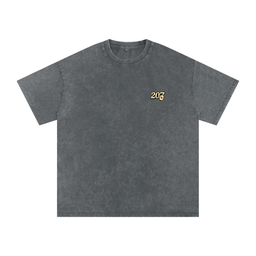 LUCKY 7'S - Snow Washed Oversized Cotton T-Shirt