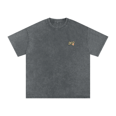 LUCKY 7'S - Snow Washed Oversized Cotton T-Shirt