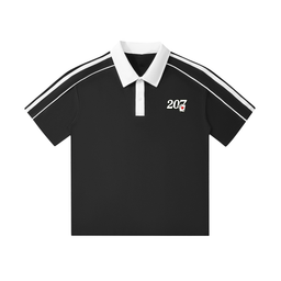 POKER - Contrast Collar Short-Sleeve Polo Shirt