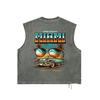MIAMI - Distressed Grommet Eyelet Tank Top